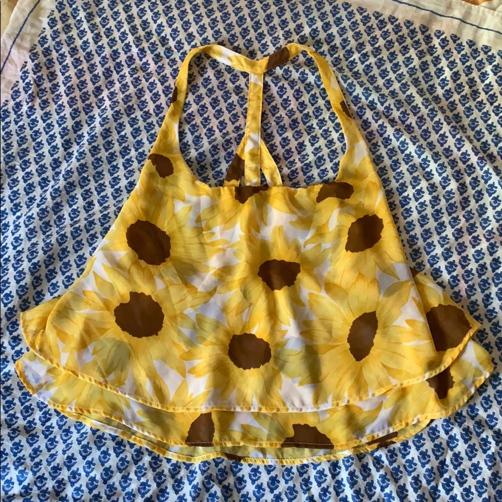 SMYM Rare sunflower club squirrel tank